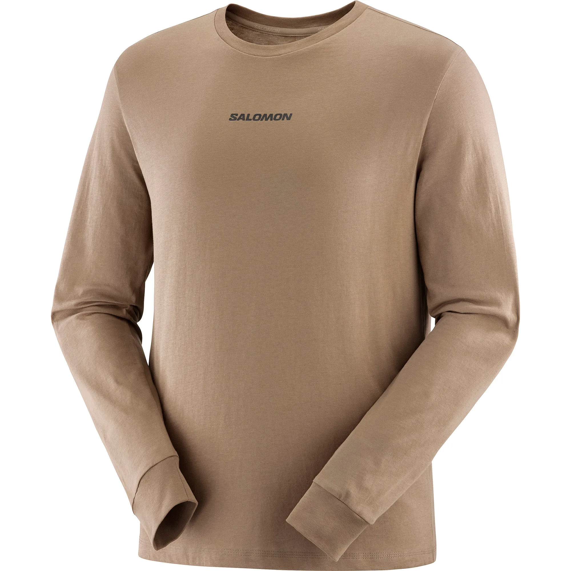 Salomon Men&#x27;s Salomon Logo Performance Sweater Shitake | Buy Salomon Men&#x27;s Salomon Logo Performance Sweater Shitake here | Outnorth