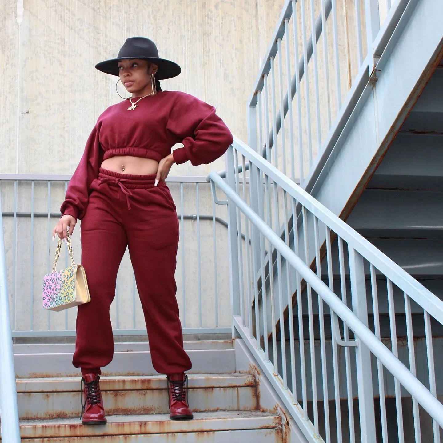 Shayla Set (Burgundy)