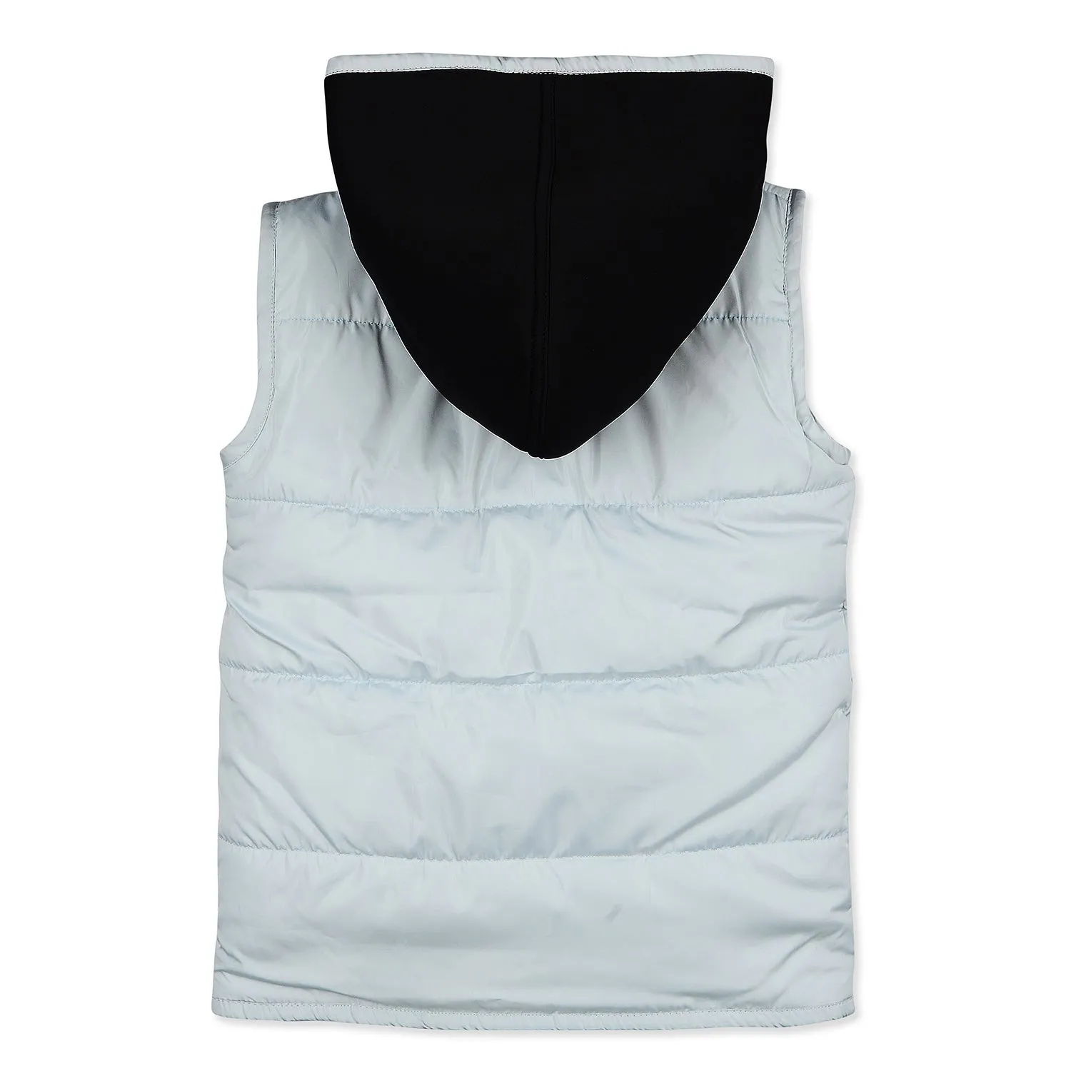 Sleeveless Hooded Regular Fit Reversible Jacket