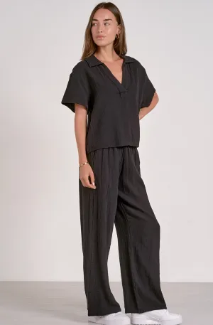 Smocked Wide Leg Pants