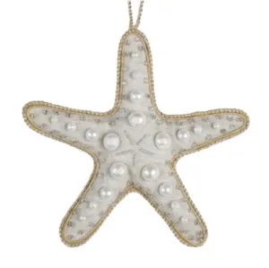 Starfish Linen Christmas Tree Decoration