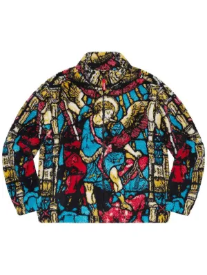 Supreme Saint Michael Fleece Jacket White [SS21]