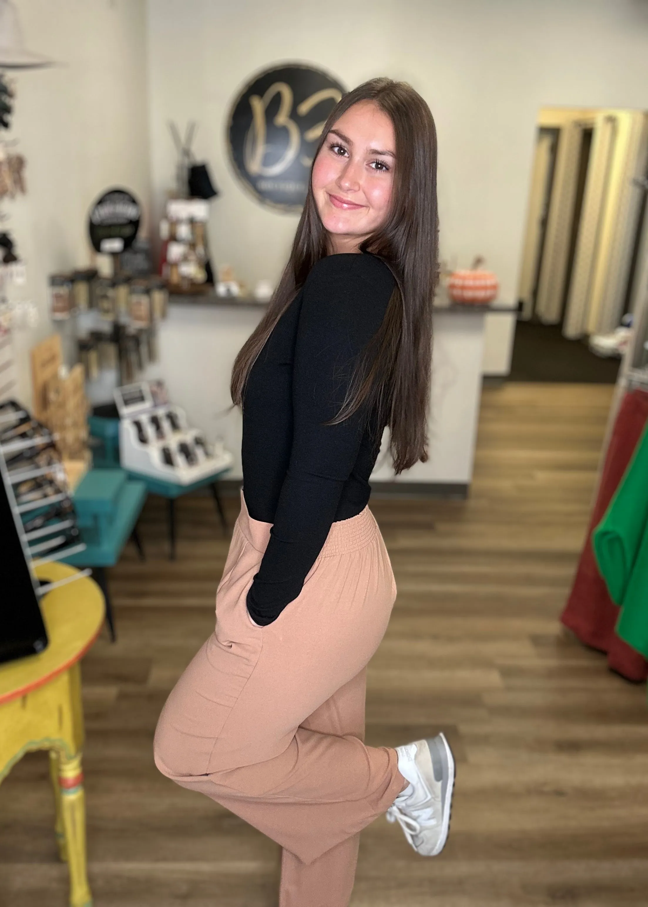 Taupe Wide Leg Pants