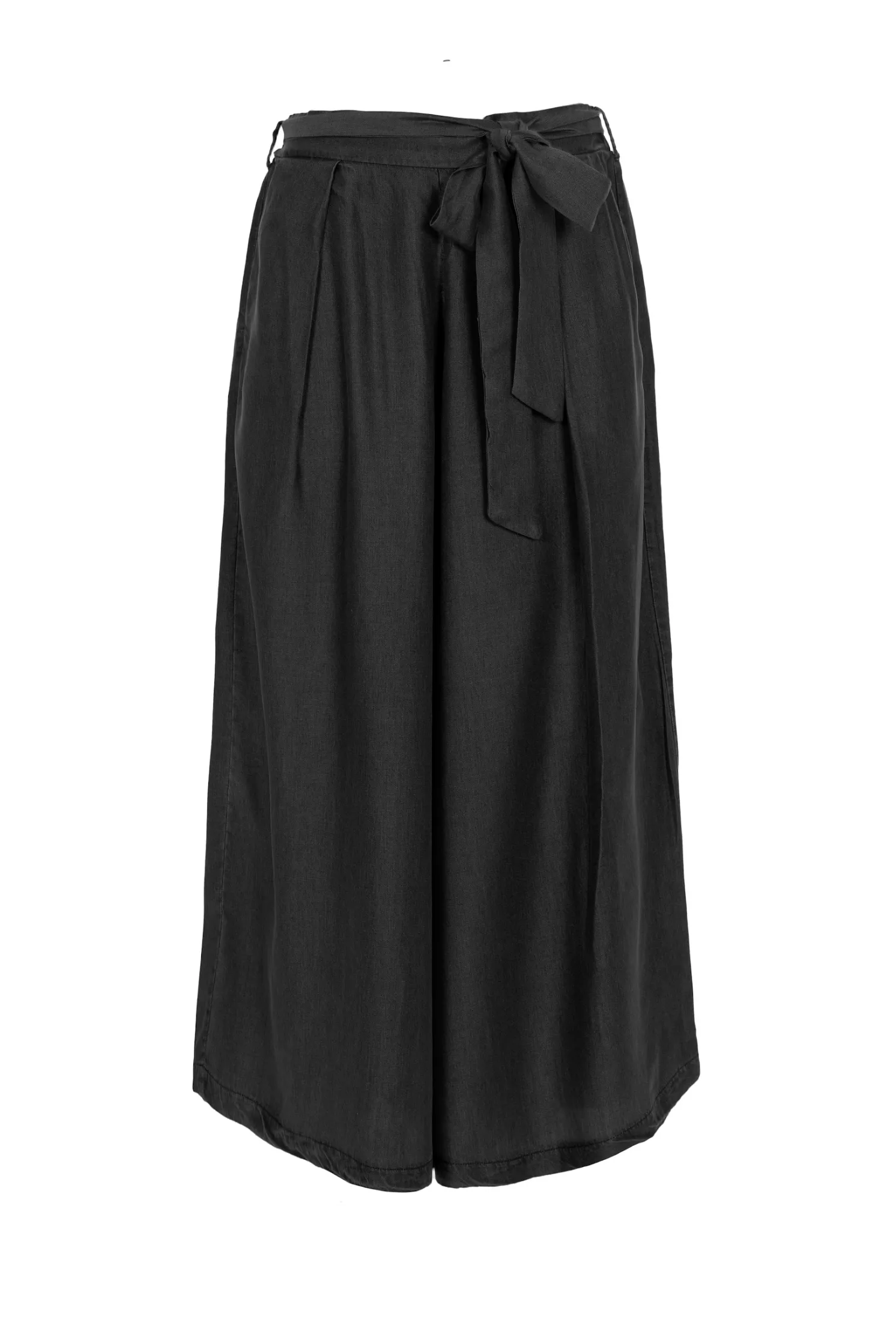 tencel denim culottes - washed black