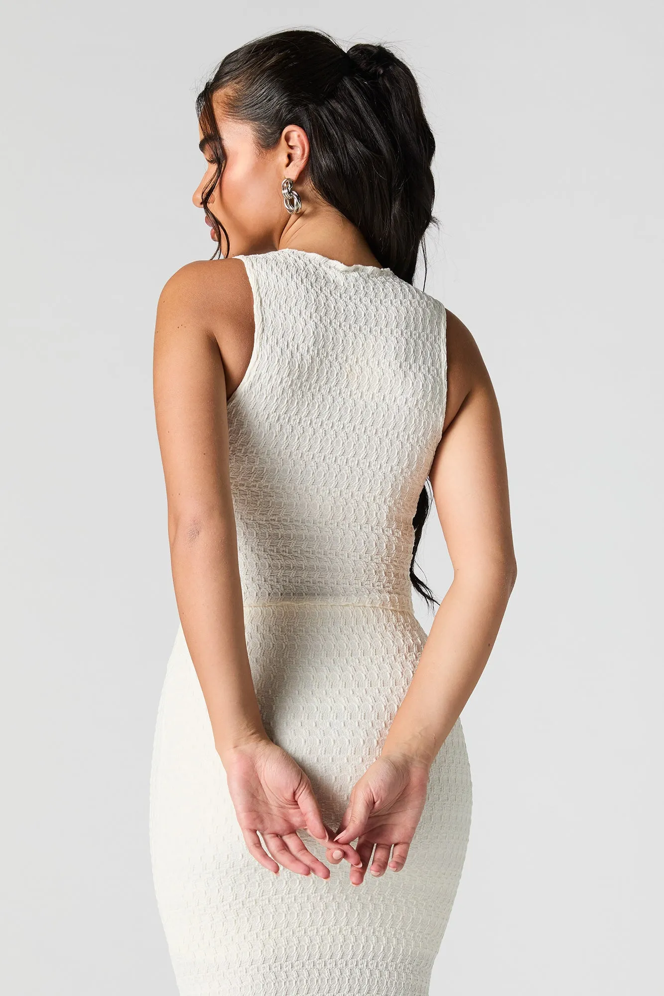 Textured Cropped Tank