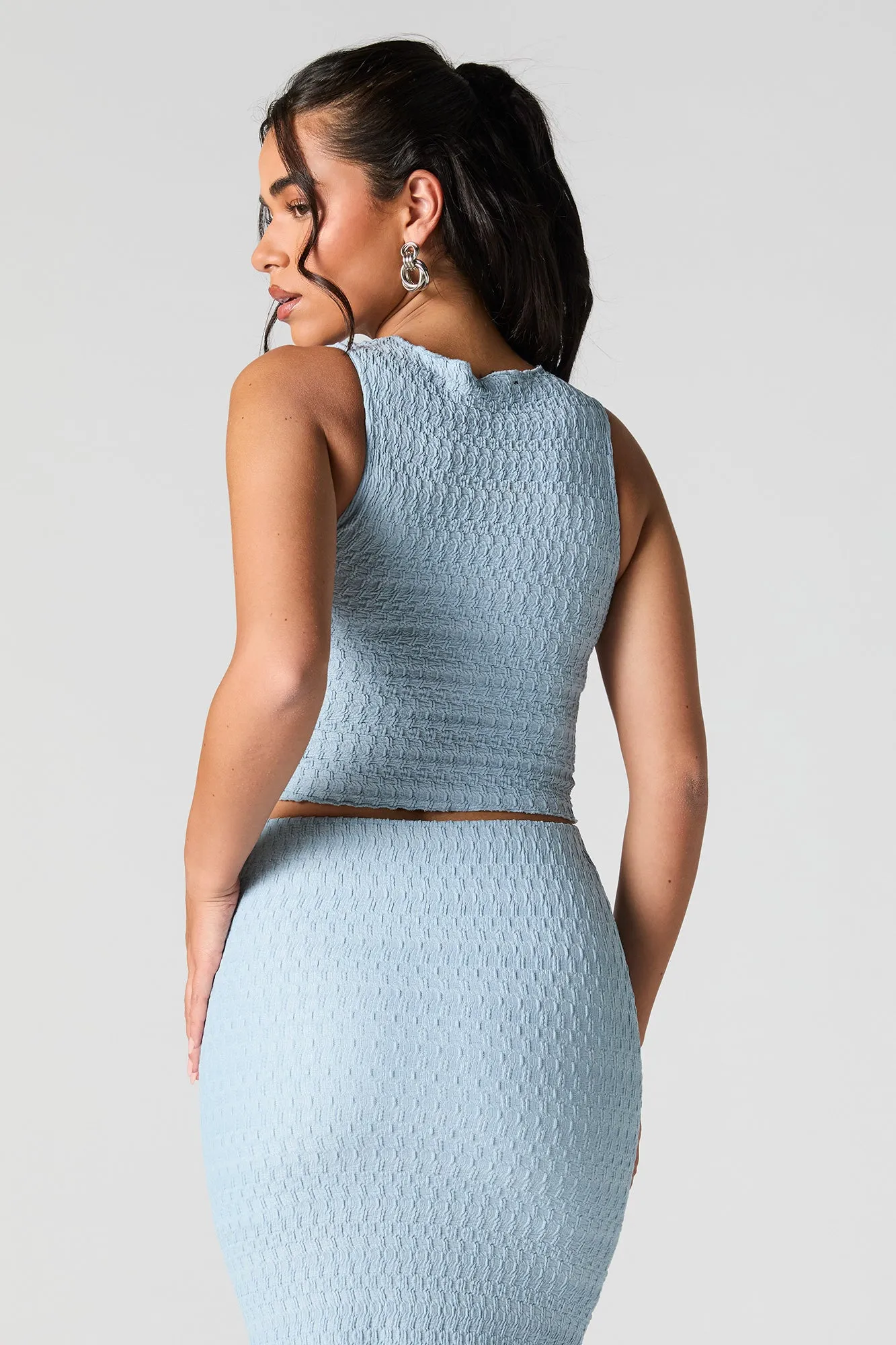 Textured Cropped Tank