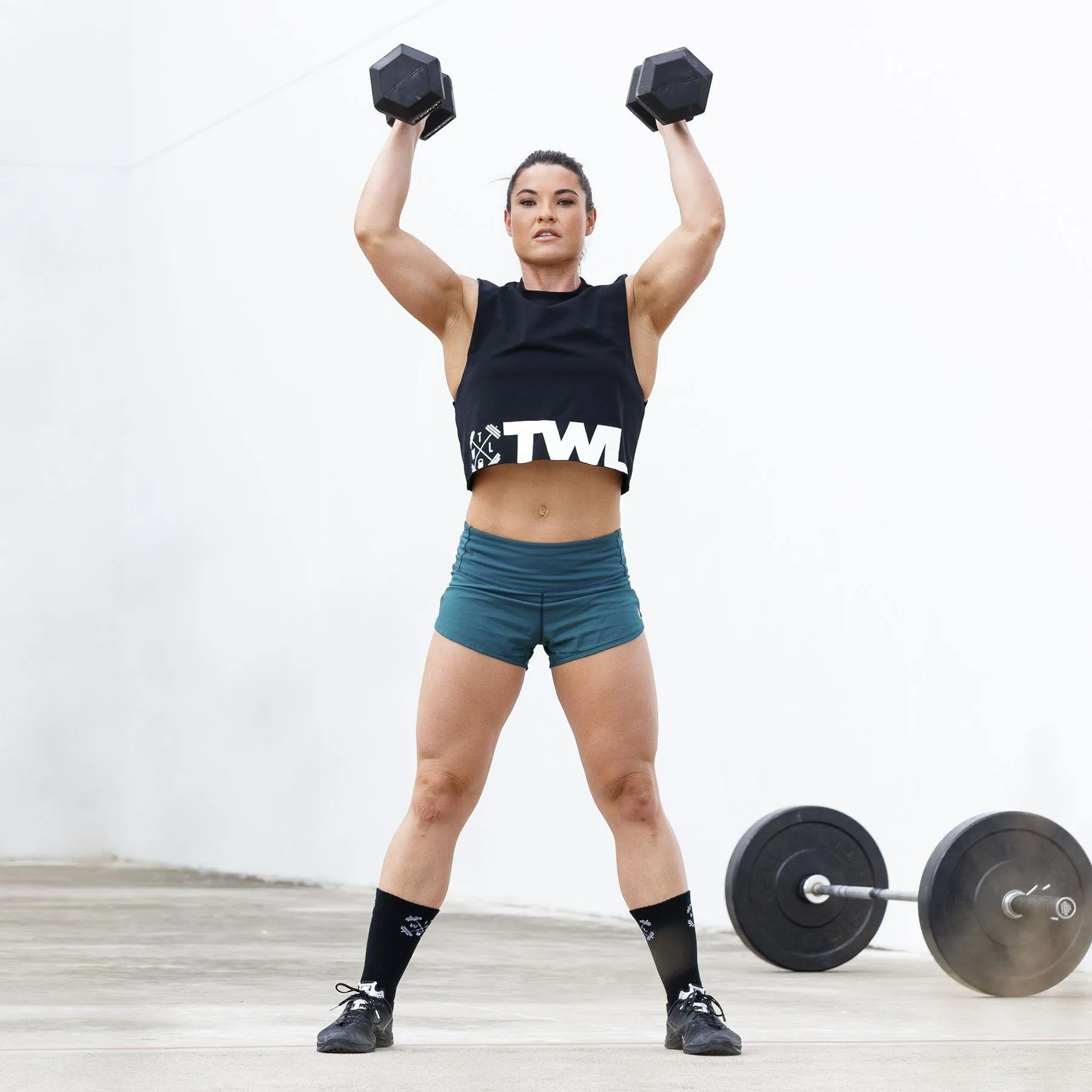 The WOD Life - Women's Classics Slash Crop Tank - Black