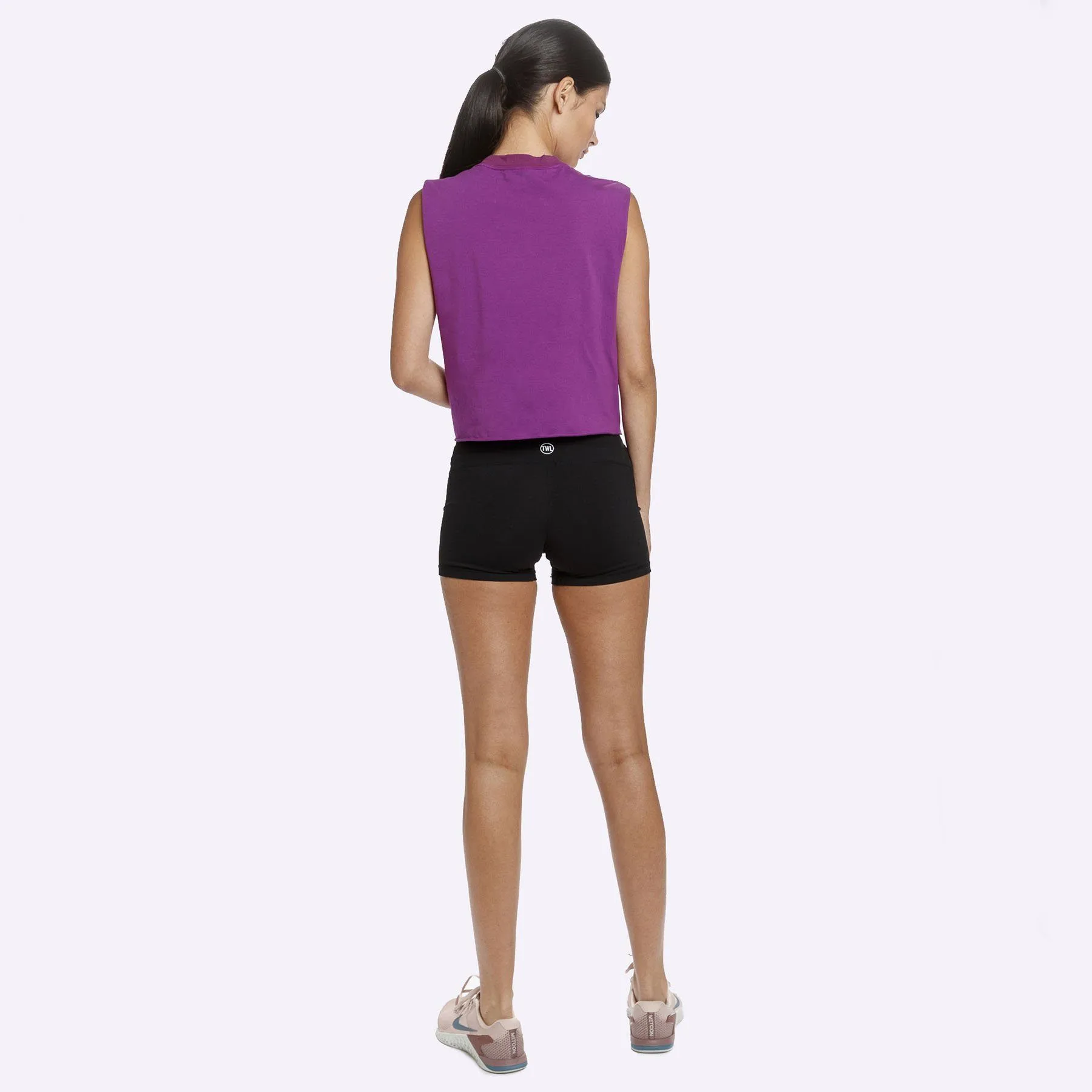 The WOD Life - Women's Classics Slash Crop Tank - Ultra Violet