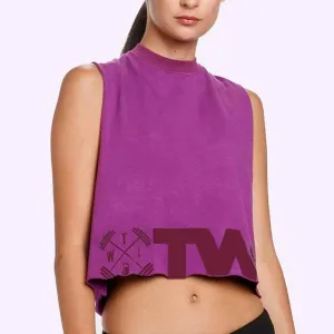 The WOD Life - Women's Classics Slash Crop Tank - Ultra Violet
