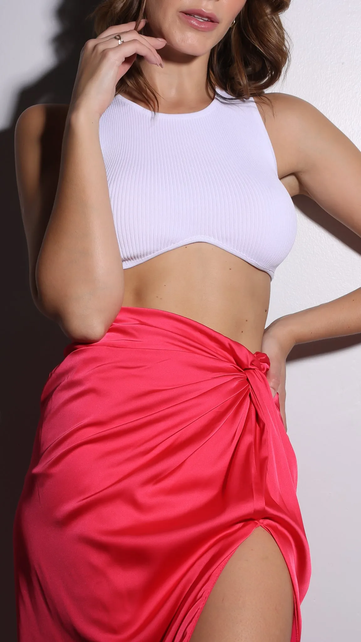 Trinka Crop Top in White