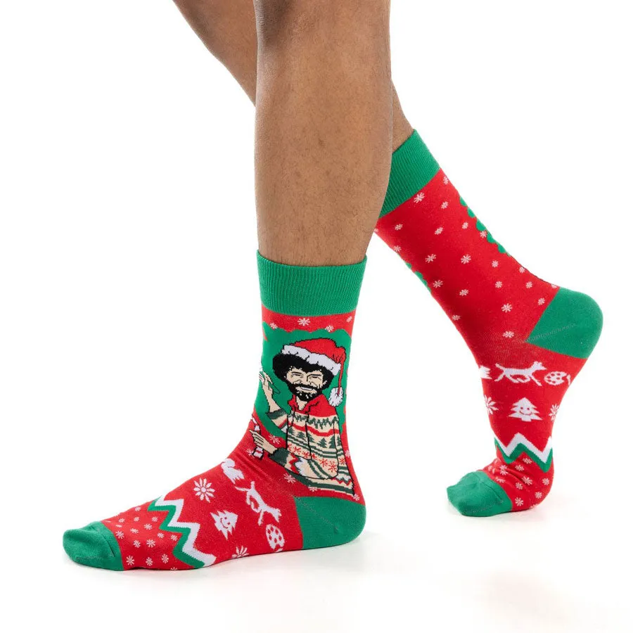 Unisex Bob Ross Christmas Socks