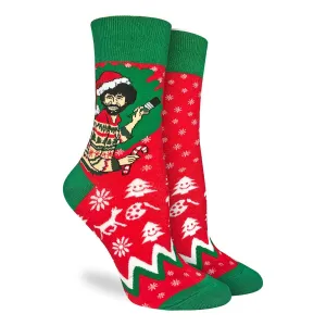 Unisex Bob Ross Christmas Socks