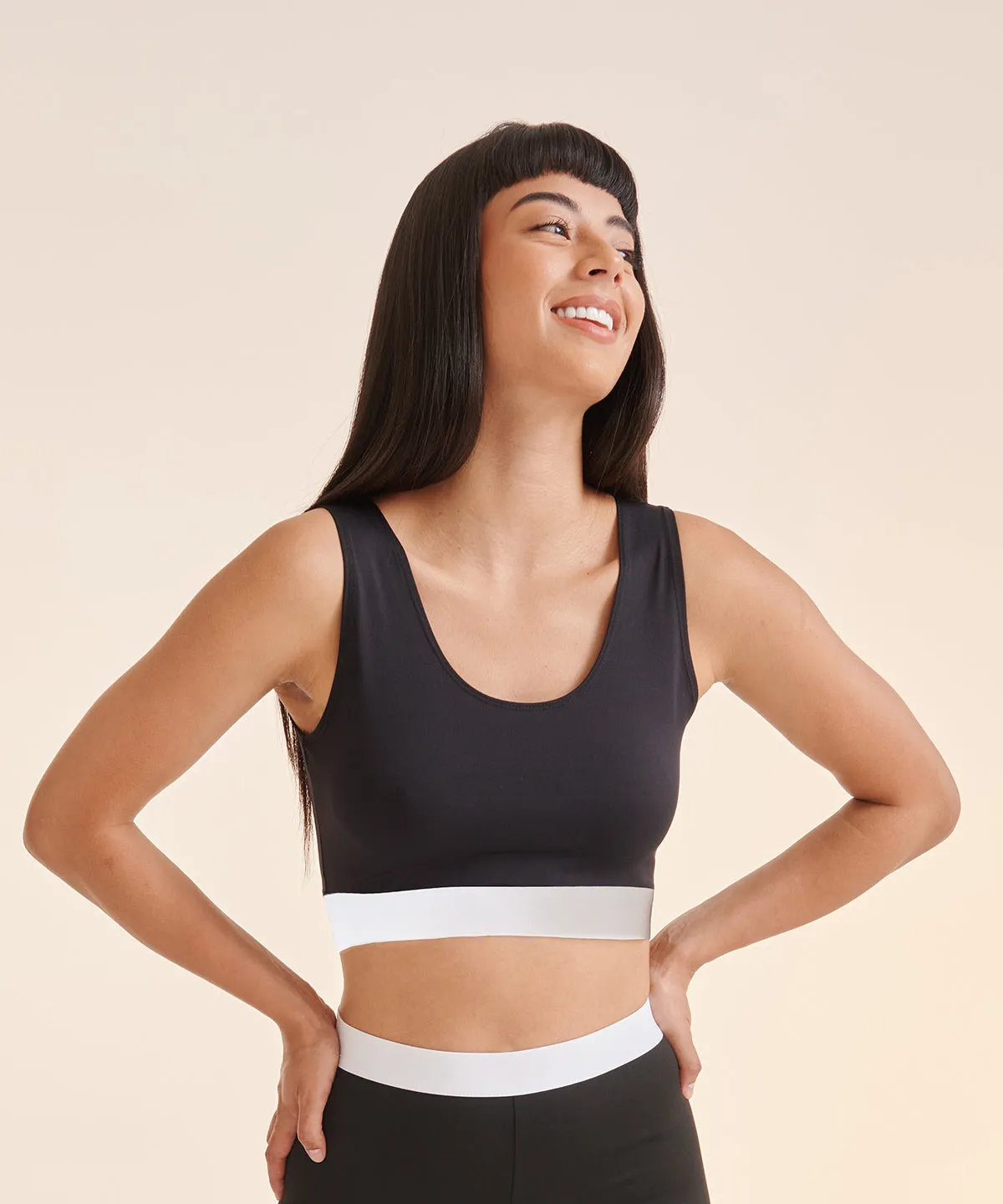 Womens fashion crop top | White/White