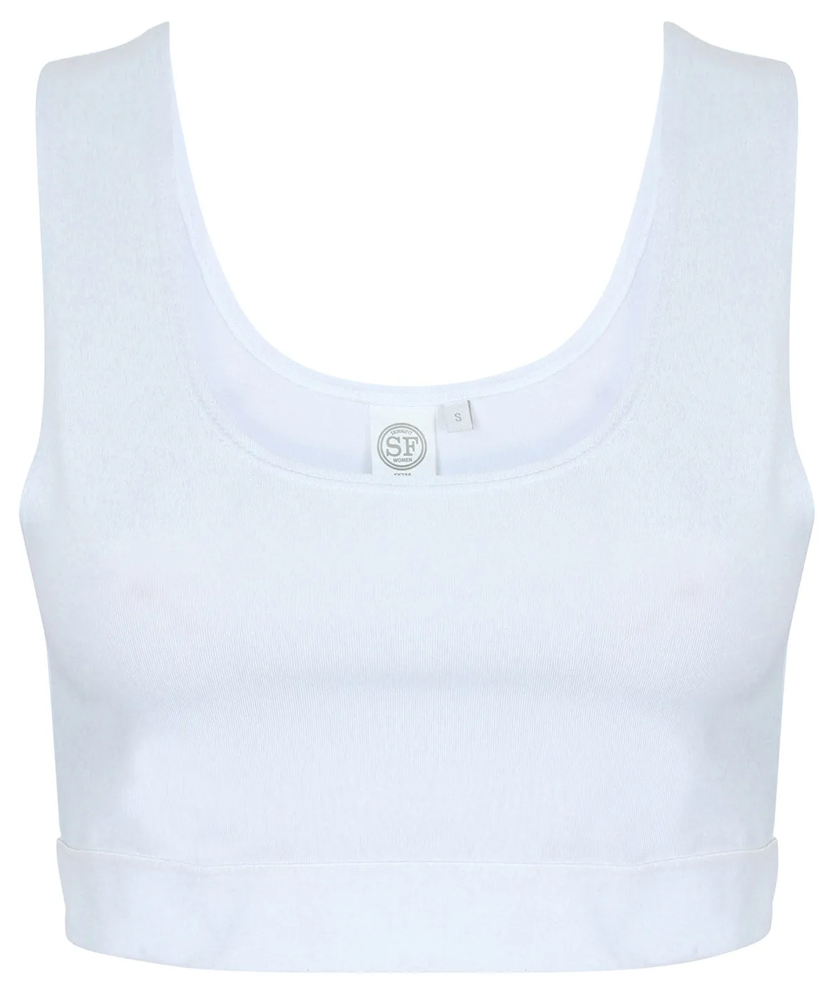 Womens fashion crop top | White/White
