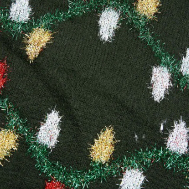 Women's sweet Chrsitmas graphic sweater with long lantern sleeves