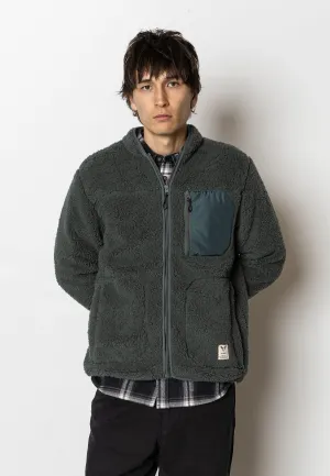 WOOD FLEECE JACKET - Green