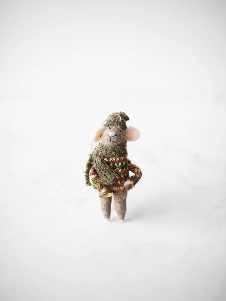 Wool Felt Mouse Ornaments