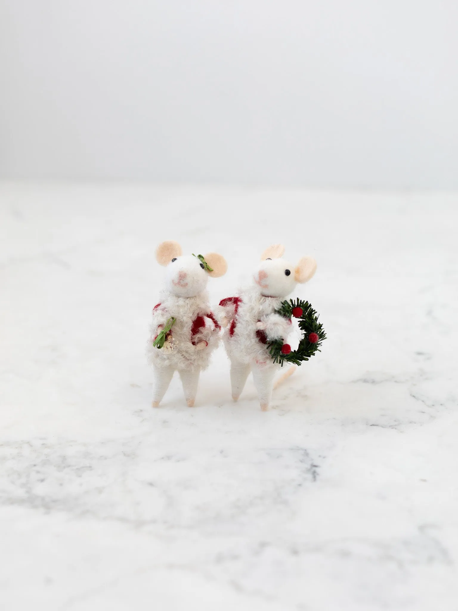 Wool Felt Mouse Ornaments