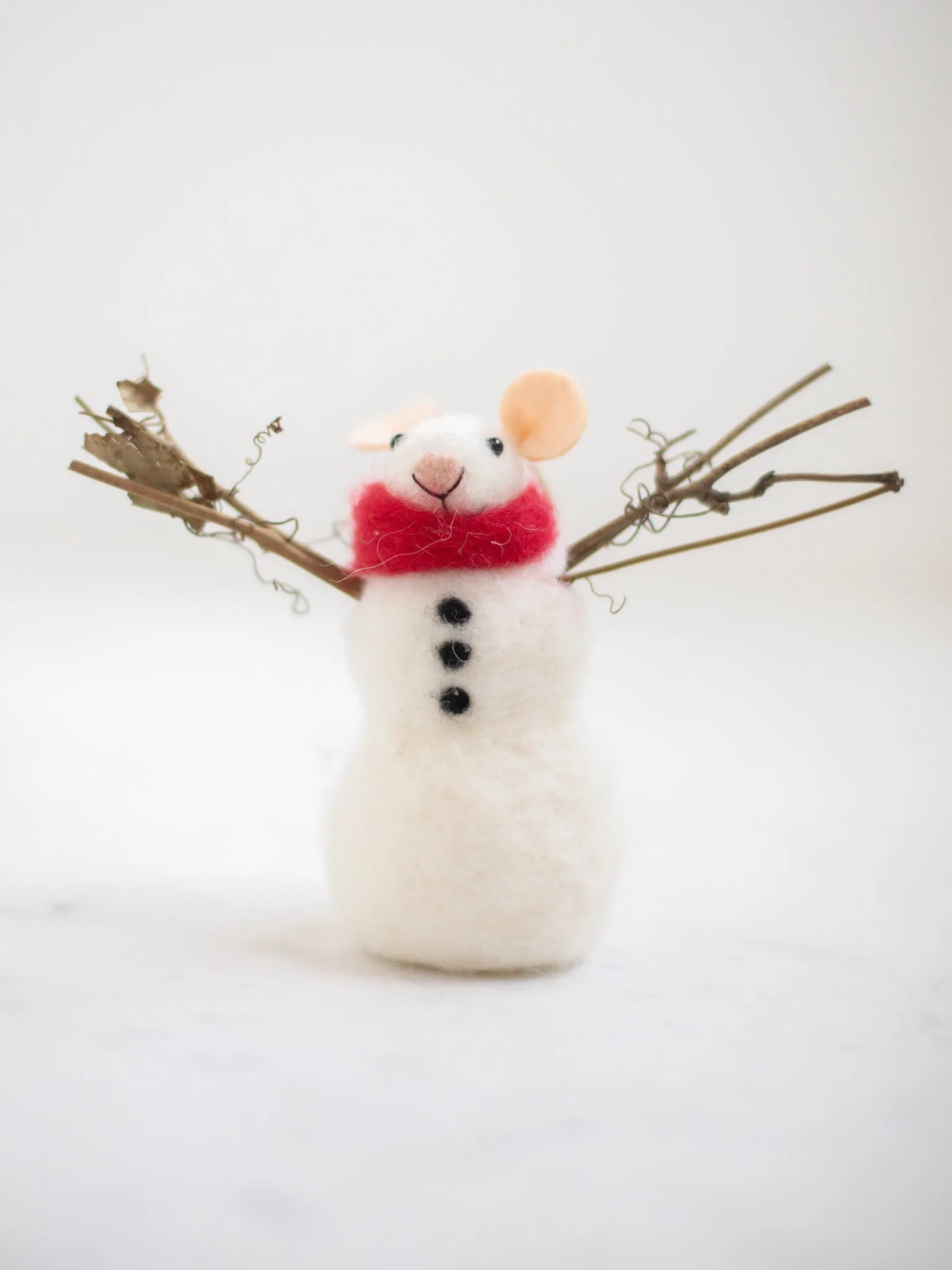 Wool Felt Mouse Ornaments