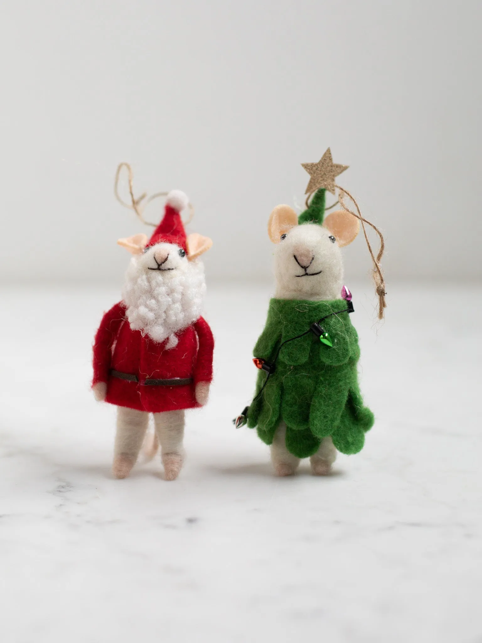 Wool Felt Mouse Ornaments