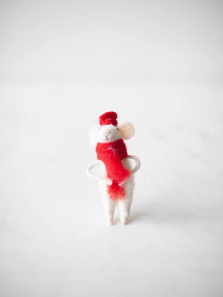 Wool Felt Mouse Ornaments