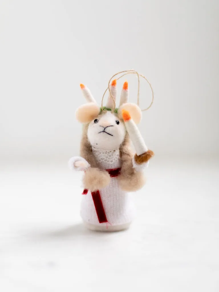 Wool Felt Mouse Ornaments