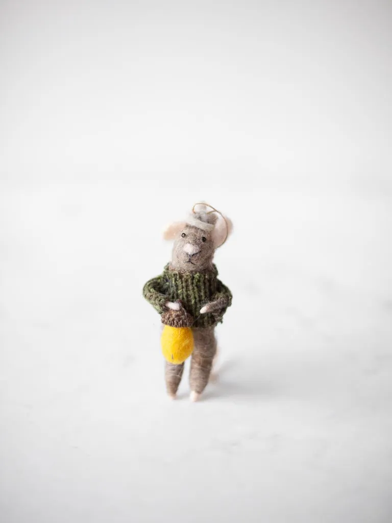 Wool Felt Mouse Ornaments