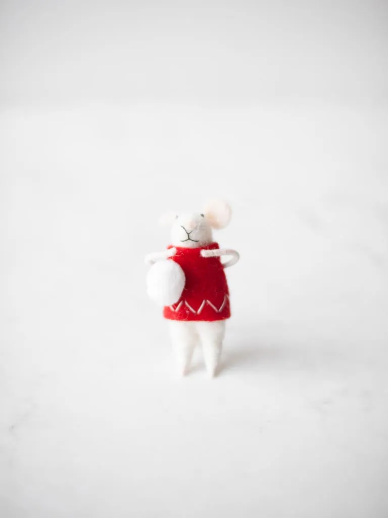 Wool Felt Mouse Ornaments