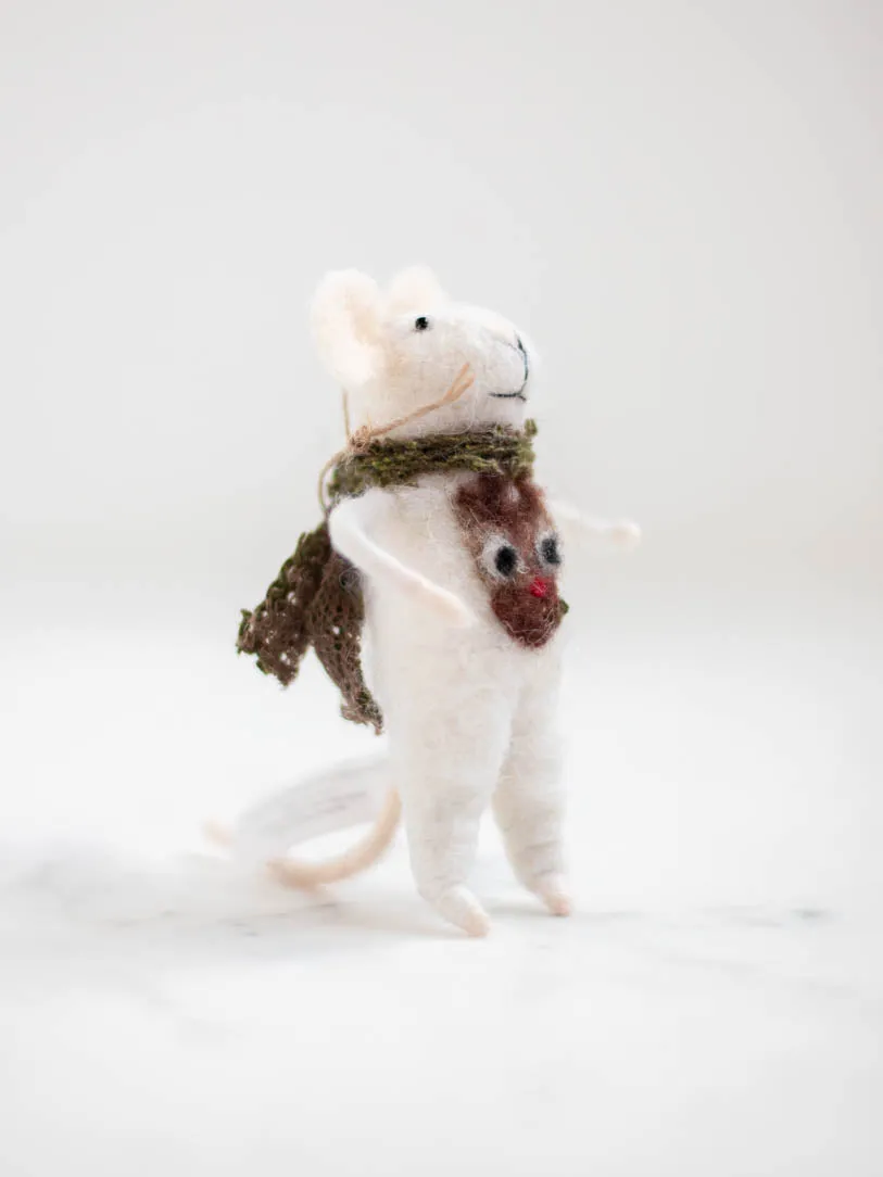 Wool Felt Mouse Ornaments