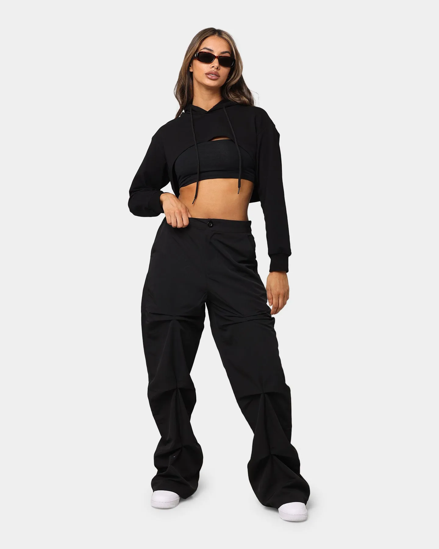XXIII Women's Ultra Crop Hoodie Black