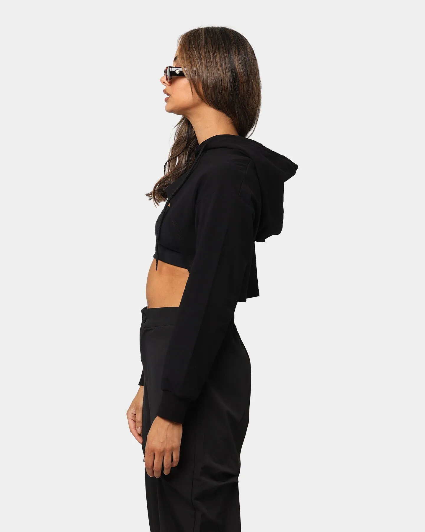 XXIII Women's Ultra Crop Hoodie Black