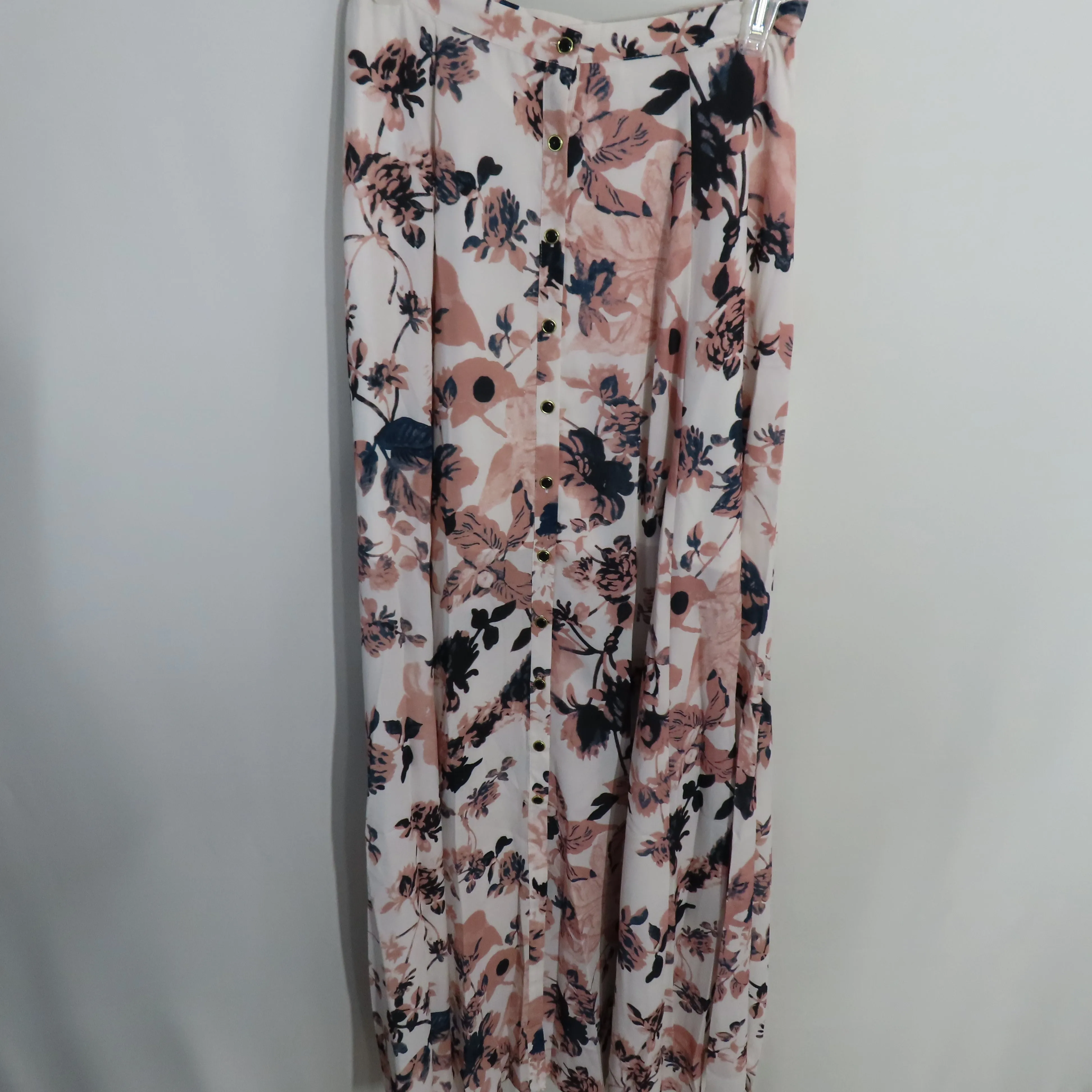 YUMI KIM Gypset Cream Pink Maxi Skirt Floral French Maison Size Small