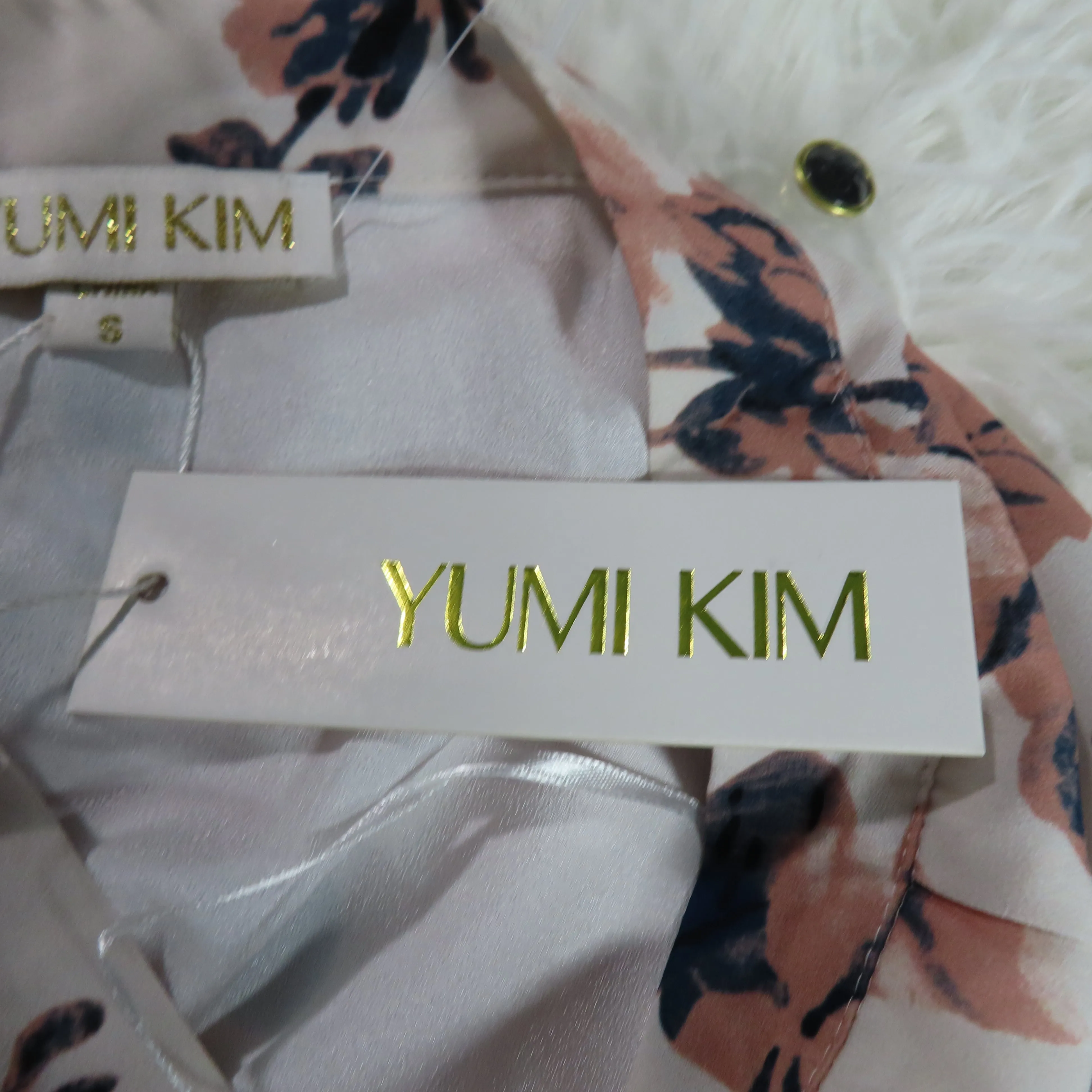 YUMI KIM Gypset Cream Pink Maxi Skirt Floral French Maison Size Small